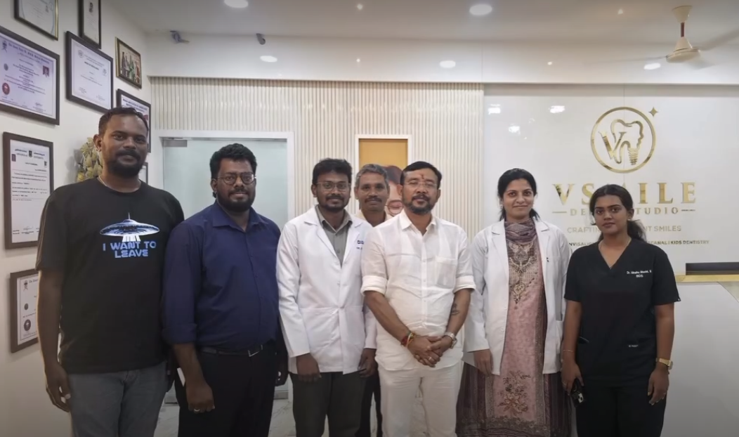 Happy to treat honorable minister Sampath kumar at vsmile dental studio,thank you sir for trusting your smile with us.